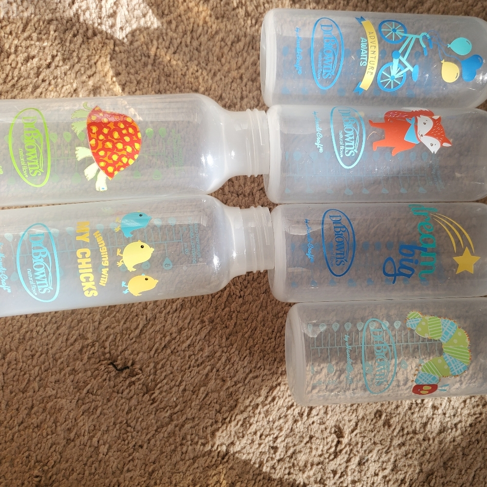 Decorative dr brown baby bottles READ DESCRIPTION